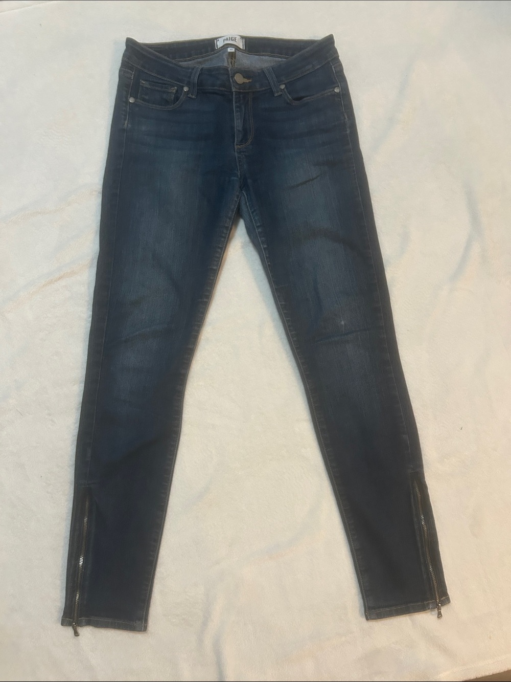 PAIGE Women’s Jeans Verdugo Ankle Skinny Jeans with Ankle Zips Size 29